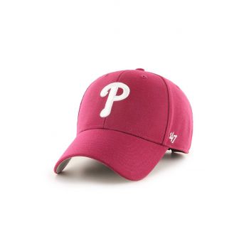 47brand șapcă MLB Philadelphia Phillies culoarea roșu, cu imprimeu