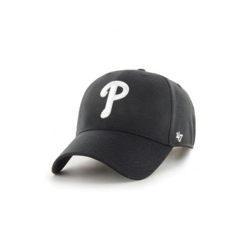 47brand șapcă MLB Philadelphia Phillies culoarea negru, cu imprimeu