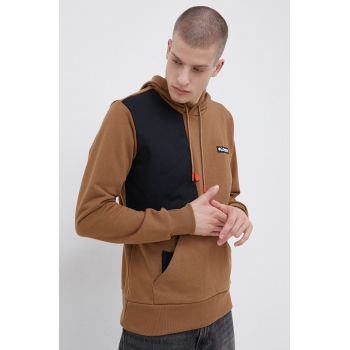 Columbia Bluză bărbați, culoarea maro, material neted
