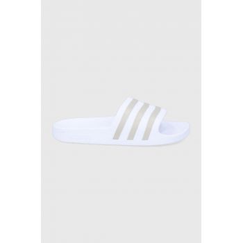 adidas papuci Adilette EF1730.D femei, culoarea alb EF1730