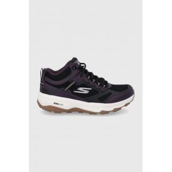 Skechers Pantofi culoarea violet, cu toc plat