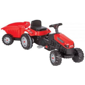 Tractor cu pedale si remorca Pilsan Active with Trailer 07-316 red ieftin