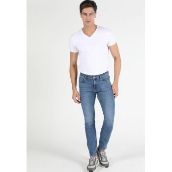 Blugi skinny cu 5 buzunare Blugi skinny cu 5 buzunare