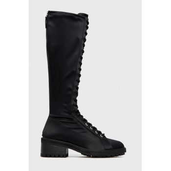 Emporio Armani Cizme femei, culoarea negru, cu toc drept Emporio Armani Cizme femei, culoarea negru, cu toc drept