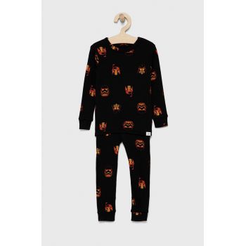 GAP Pijamale de bumbac pentru copii x Star Wars culoarea negru, modelator