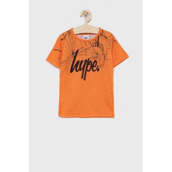 Hype Tricou copii culoarea portocaliu, modelator