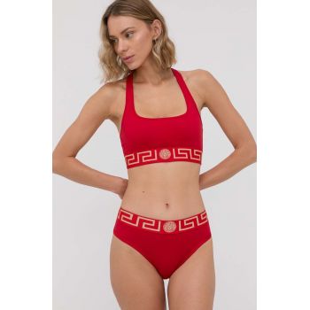 Versace Sutien culoarea roșu, material uni de firma original