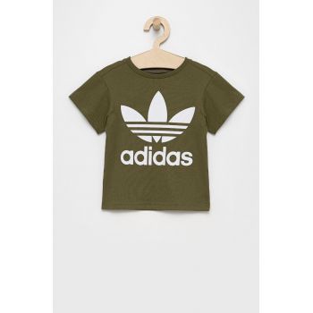 Adidas Originals Tricou copii HC1984 culoarea verde, cu imprimeu