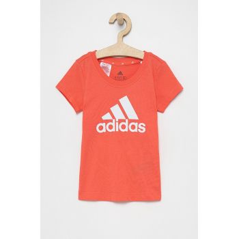 Adidas Performance Tricou de bumbac pentru copii HE1979 culoarea roz