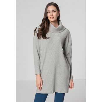 Rochie-pulover cu model striat