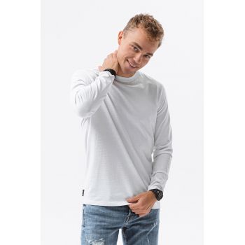 Bluza din bumbac cu decolteu la baza gatului