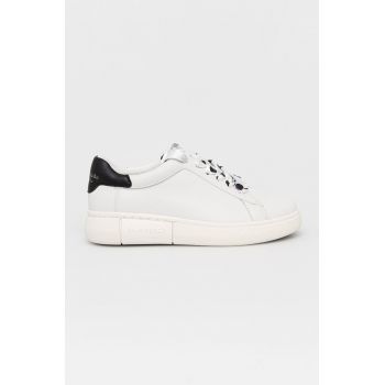 Kate Spade Ghete de piele culoarea alb, cu platformă Kate Spade Ghete de piele culoarea alb, cu platformă