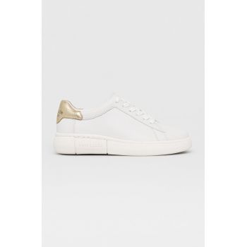 Kate Spade Ghete de piele culoarea alb, cu toc plat Kate Spade Ghete de piele culoarea alb, cu toc plat