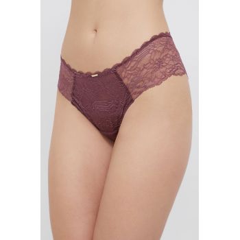 Chantelle Chiloți culoarea violet, transparent