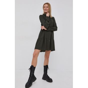 Only Rochie culoarea verde, mini, evazata