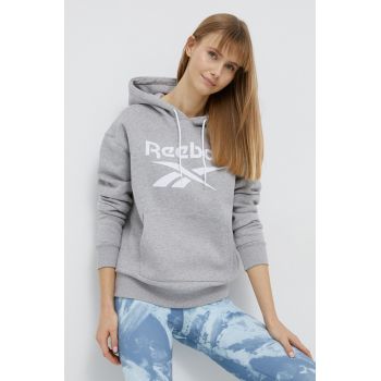 Reebok Bluză GS9391 femei, culoarea gri, cu imprimeu