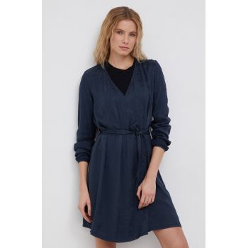 Superdry Rochie culoarea albastru marin, mini, evazata