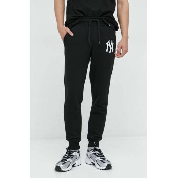 47brand Pantaloni culoarea negru, cu imprimeu ieftini