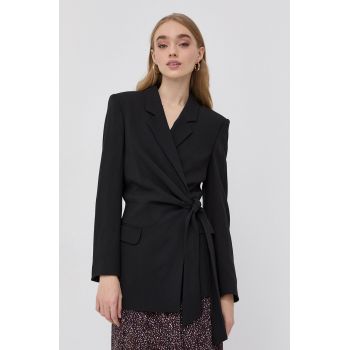 Boss Sacou culoarea negru, desfacut, material neted