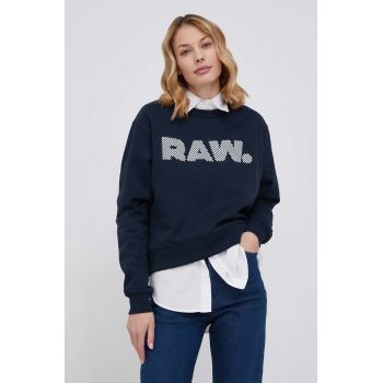 G-Star Raw Bluză femei, culoarea albastru marin, cu imprimeu