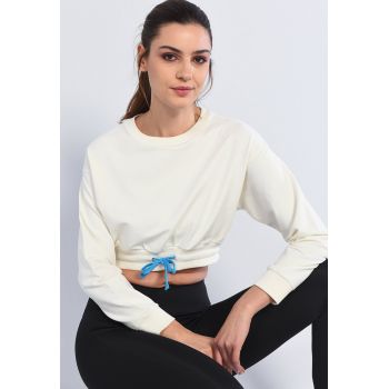 Bluza sport crop cu snur Stella