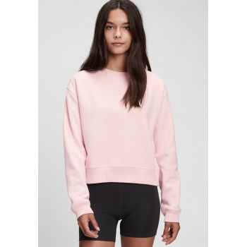 Bluza sport cu decolteu la baza gatului si imprimeu text