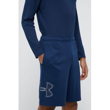 Under Armour pantaloni scurți de antrenament Tech Graphic culoarea albastru marin, 1306443