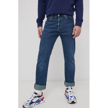 Levi's jeans 501 bărbați 00501.3289-DarkIndig ieftini