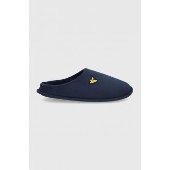 Lyle & Scott Papuci de casa culoarea albastru marin