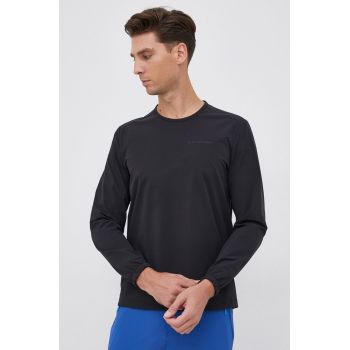 Peak Performance bluza barbati, culoarea negru, neted de firma original