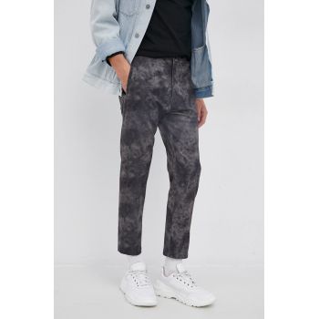 Drykorn Pantaloni Jeger bărbați, culoarea verde, model drept