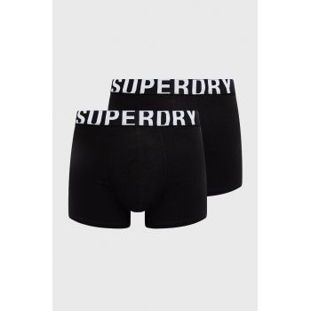 Superdry Boxeri (2-pack) culoarea negru