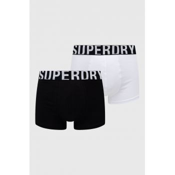 Superdry Boxeri (2-pack) culoarea alb