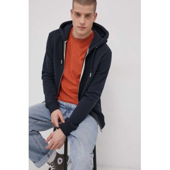 Superdry Bluză bărbați, culoarea albastru marin, material neted