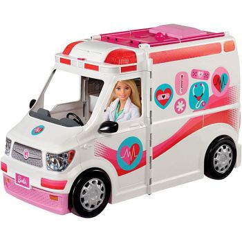 Masina ambulanta Barbie by Mattel I can be Clinica mobila 2 in 1