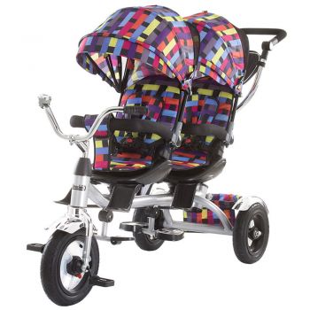 Tricicleta gemeni Chipolino Tandem multicolor ieftina