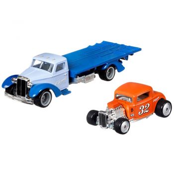 Camion Hot Wheels by Mattel Car Culture Speed Waze cu masina Ford 32