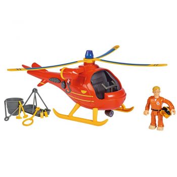 Jucarie Simba Elicopter Fireman Sam Wallaby cu figurina si accesorii de firma original