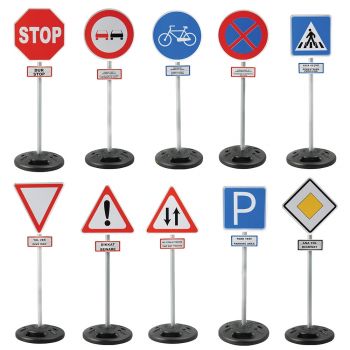 Set Pilsan Jucarie indicatoare rutiere Traffic Signs