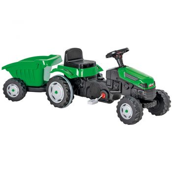 Tractor cu pedale si remorca Pilsan Active with Trailer 07-316 green ieftin