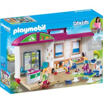Set de Constructie Playmobil Clinica Veterinara Mobila