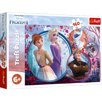 Puzzle Trefl Disney Frozen 2, Aventura surorilor 160 piese ieftin