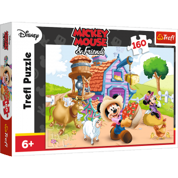 Puzzle Trefl Disney Mickey Mouse, Mickey fermier 160 piese ieftin