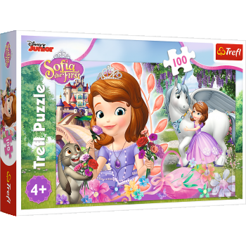 Puzzle Trefl Disney Sofia, Imparatia aventurilor 100 piese ieftin