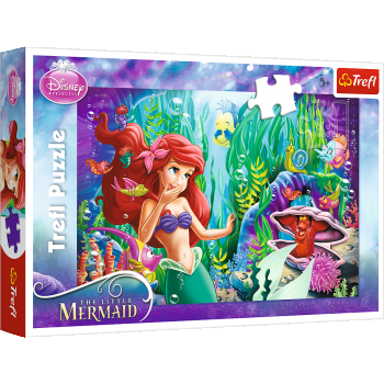 Puzzle Trefl Disney The Little Mermaid, De-a v-ati ascunselea 100 piese ieftin