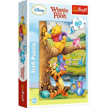 Puzzle Trefl Disney Winnie the Pooh, O mica atentie 60 piese ieftin