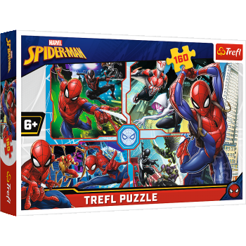 Puzzle Trefl Marvel Spider Man, Salvatorul 160 piese ieftin