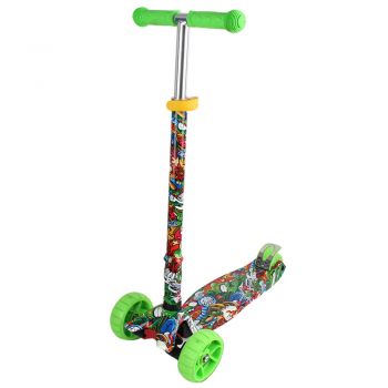 Trotineta Chipolino Croxer Evo green grafitti de firma originala