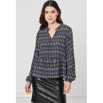 Bluza vaporoasa cu terminatie evazata Jallie