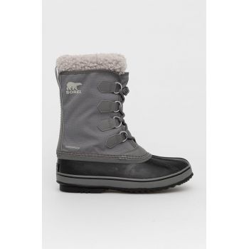 Sorel cizme de iarna PAC NYLON barbati, culoarea gri de firma original